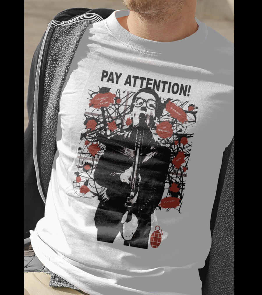 Pay Attention EVCTL 15 Amplified Warnings Get Angry New Frenzy T-Shirt