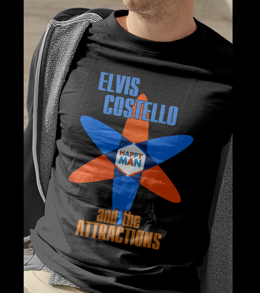 Elvis Costello And The Attractions Happy Man T-Shirt