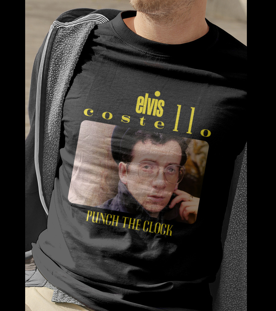 Elvis Costello Punch The Clock Vintage Album Cover T-Shirt