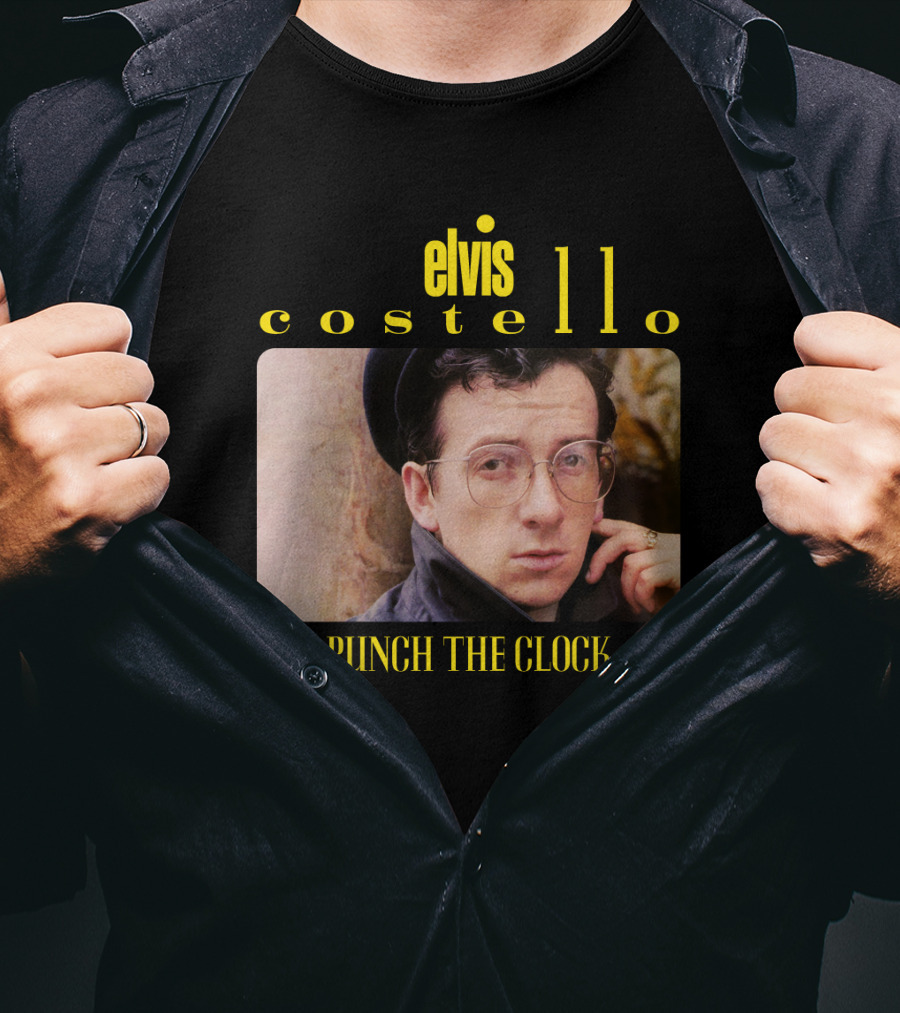 Elvis Costello Punch The Clock Vintage Album Cover T-Shirt