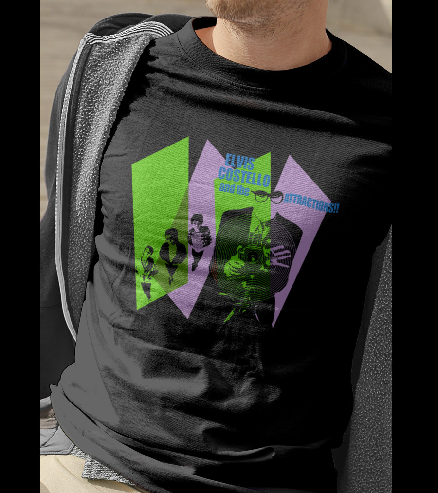 Elvis Costello And The Attractions Camera T-Shirt