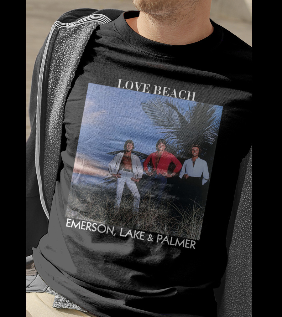 Love Beach Emerson Lake And Palmer Album Cover T-Shirt
