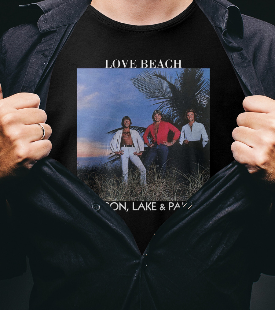 Love Beach Emerson Lake And Palmer Album Cover T-Shirt