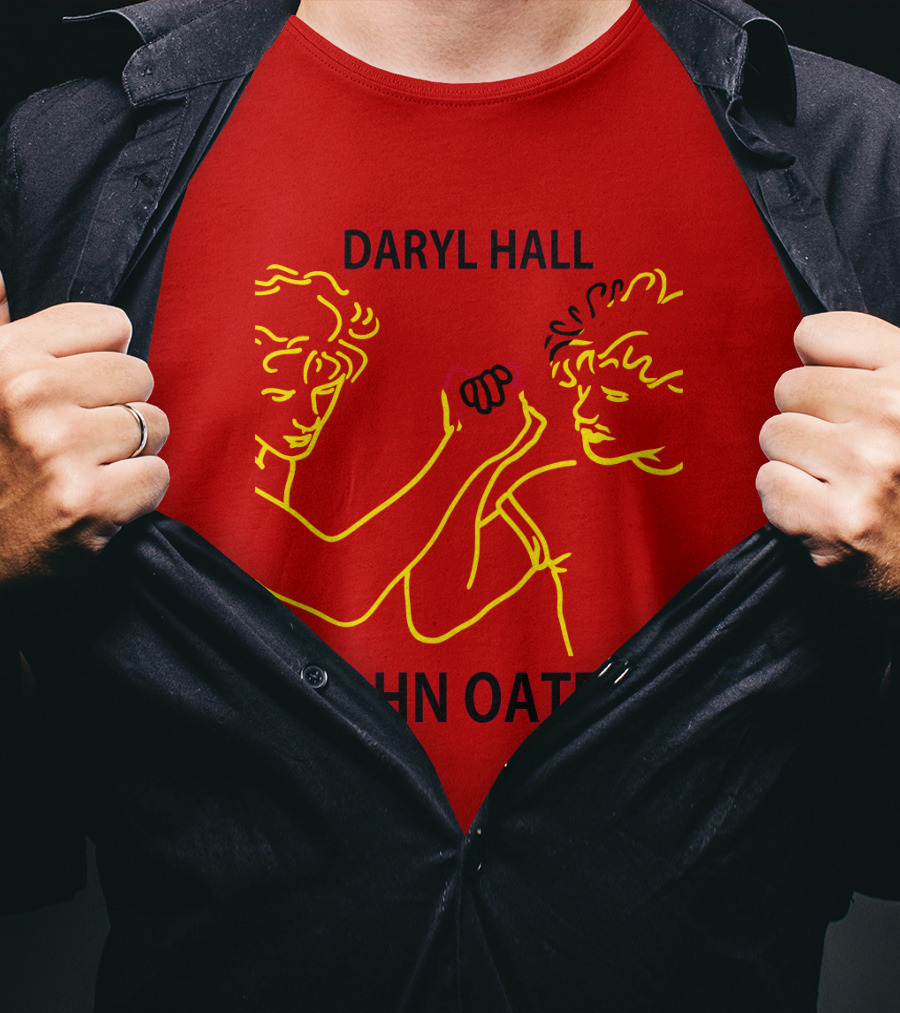 Daryl Hall And John Oates Neon Outline Duo T-Shirt