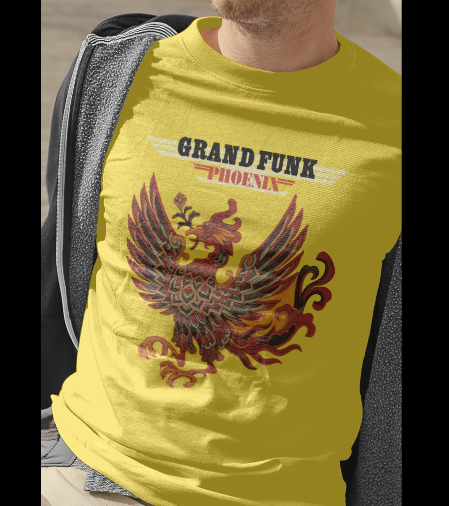Grand Funk Railroad Phoenix Winged Firebird בשה T-Shirt
