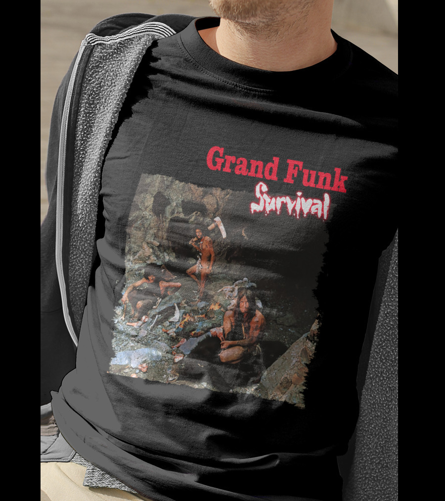 Grand Funk Survival Album Cover Cave Scene T-Shirt