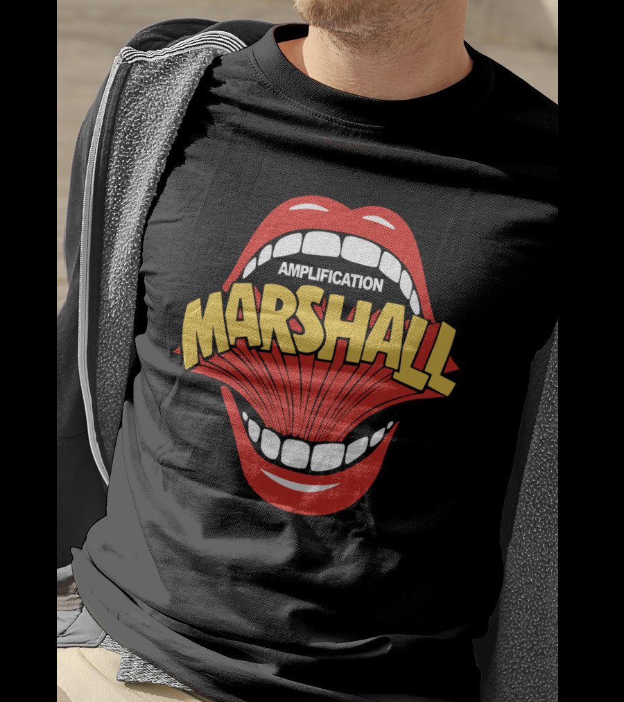 Marshall Amplification Mouth Graphic Vintage Style T-Shirt