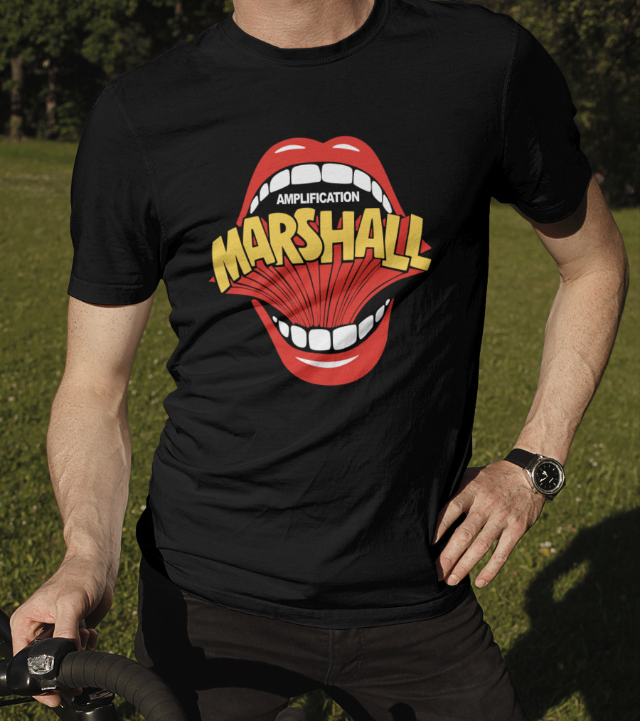 Marshall Amplification Mouth Graphic Vintage Style T-Shirt