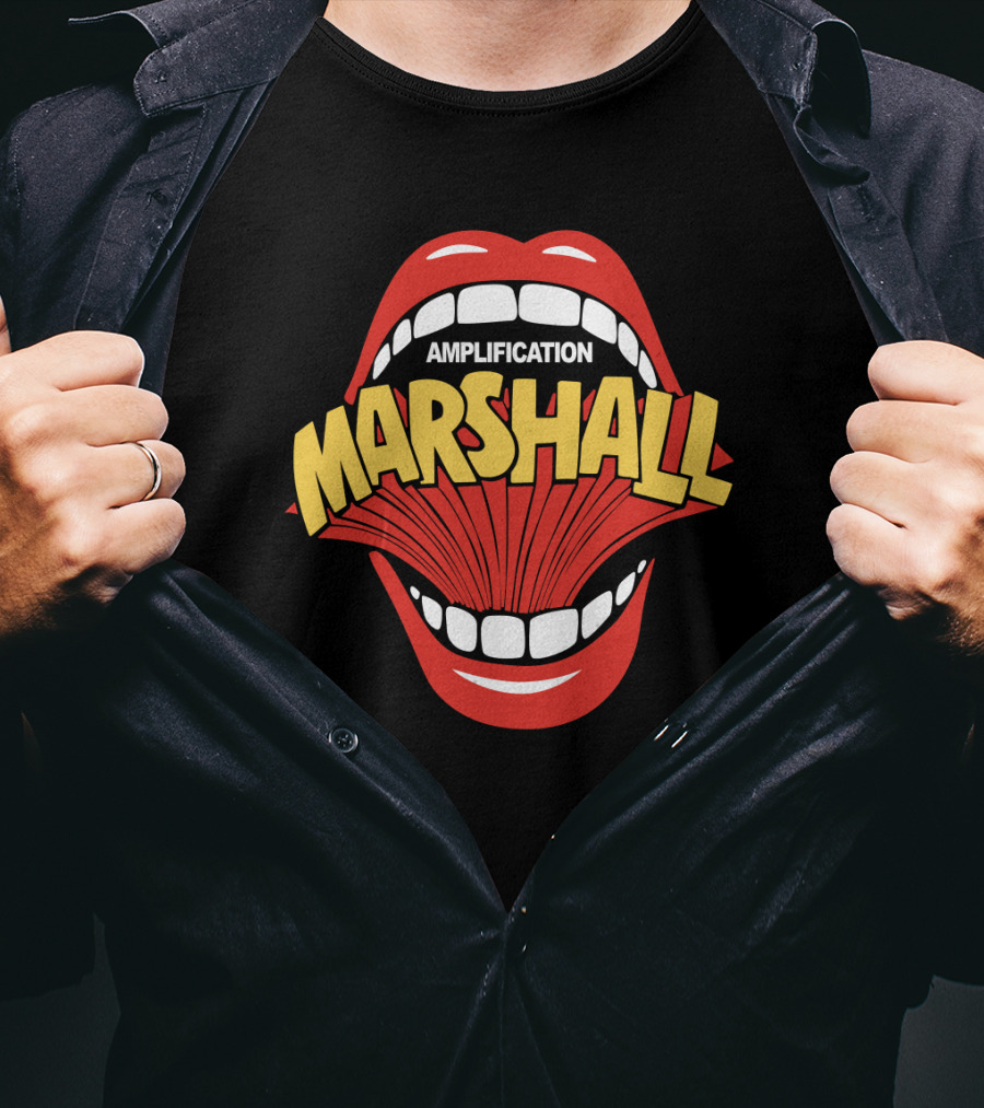 Marshall Amplification Mouth Graphic Vintage Style T-Shirt