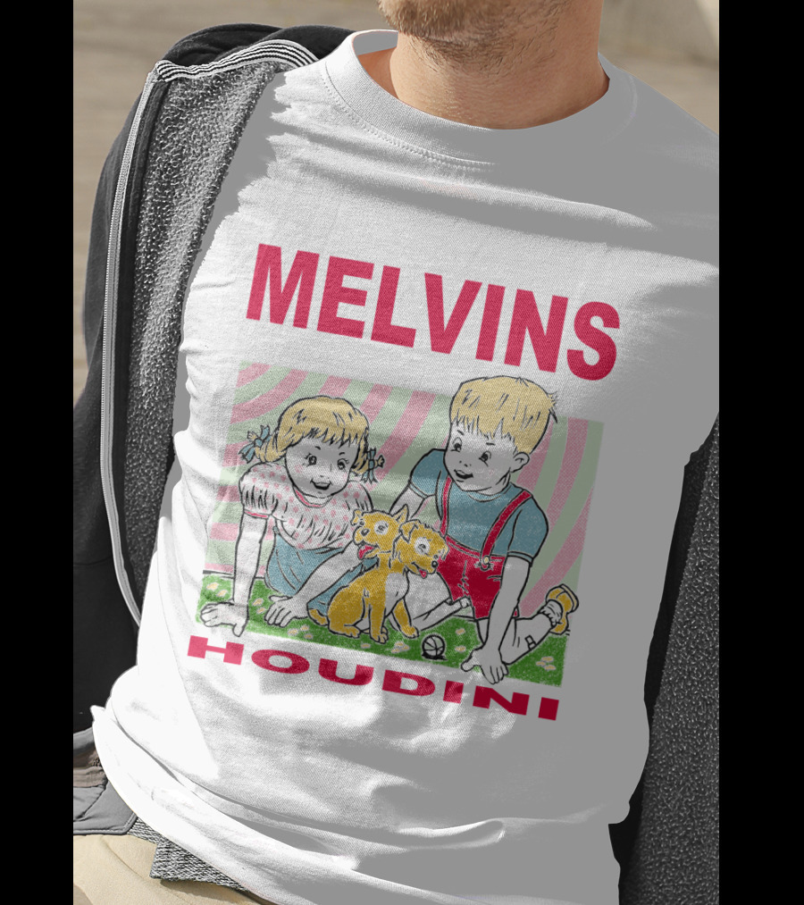 Melvins Houdini Twins With Puppies T-Shirt