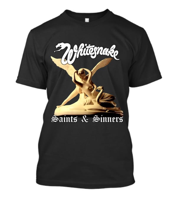 Whitesnake Saints And Sinners Angel And Snake Sculpture T-Shirt