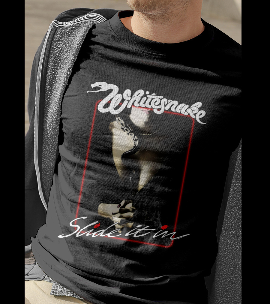 Whitesnake Slide It In Album Cover Artwork Featuring Snake And Woman T-Shirt