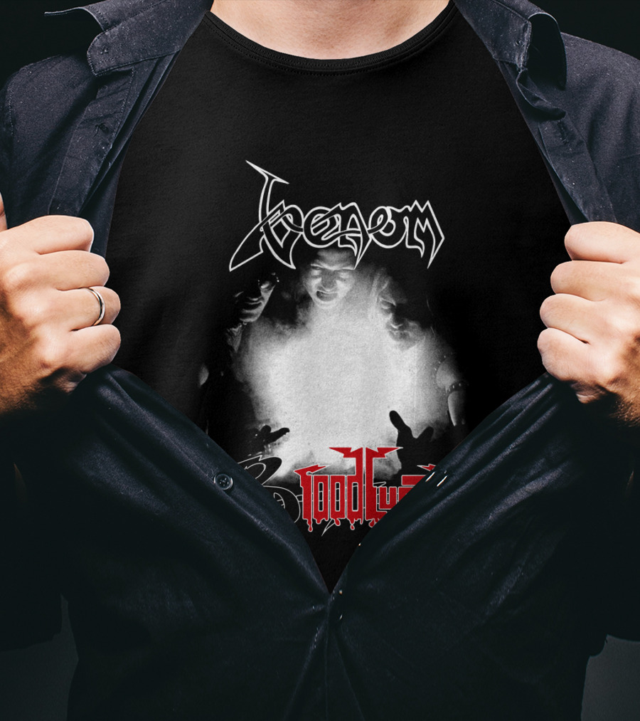 Venom 06 Bloodlust Band Logo Monochrome Trio T-Shirt