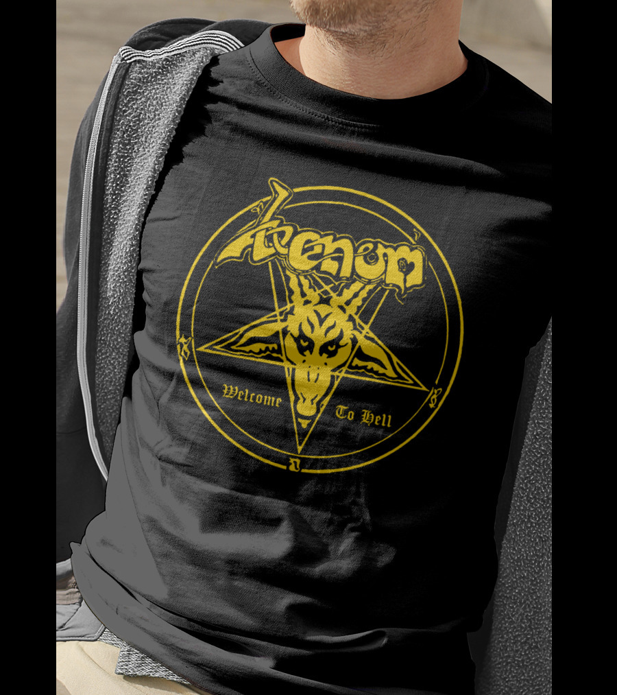 Venom Welcome To Hell Pentagram Goat T-Shirt