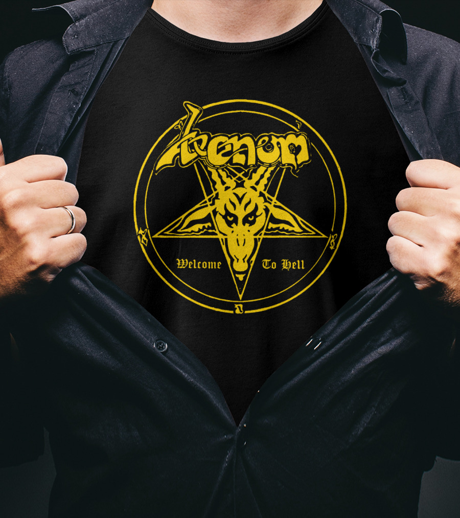 Venom Welcome To Hell Pentagram Goat T-Shirt
