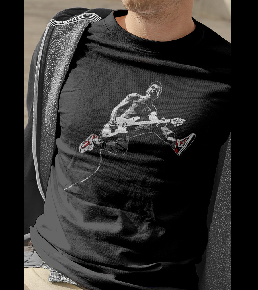 Guitarist Jumping With Red Sneakers T-Shirt