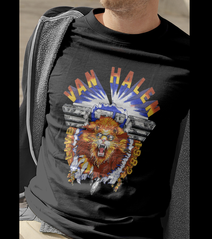 Van Halen Live 1981 Lion Iconic Band T-Shirt