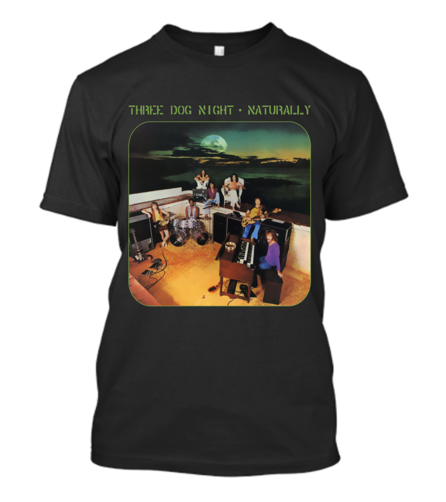 Three Dog Night Naturally Album Cover Retro Music Scene T-Shirt