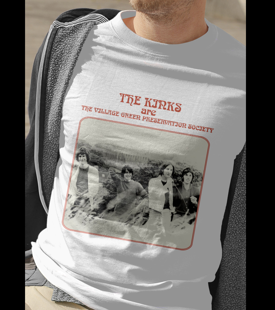 TKK 03 The Kinks Are The Village Green Preservation Society Band Photo T-Shirt