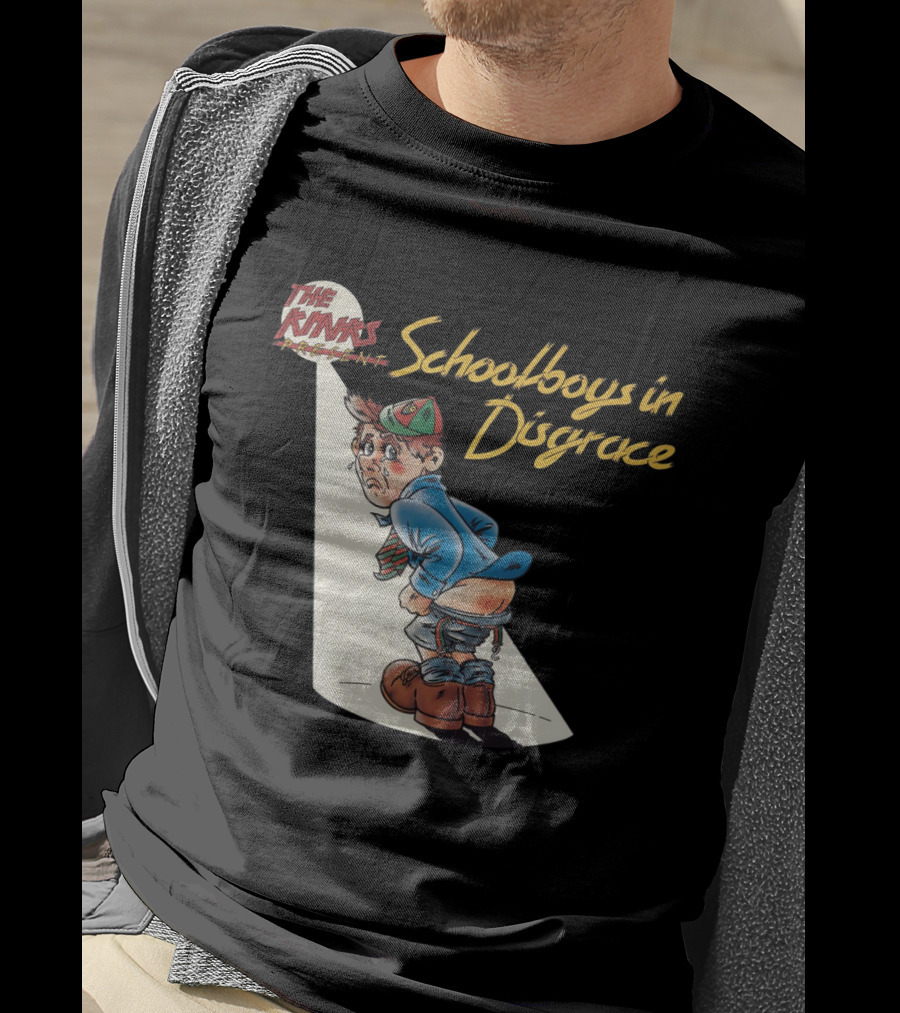The Kinks Schoolboys In Disgrace Mischievous Cartoon T-Shirt