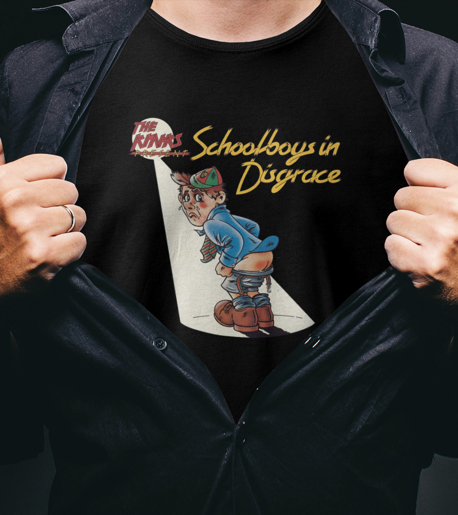 The Kinks Schoolboys In Disgrace Mischievous Cartoon T-Shirt