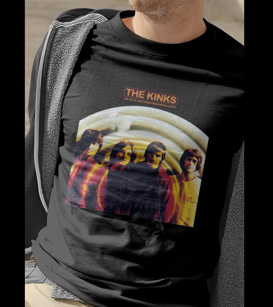 The Kinks Are The Village Green Preservation Society Album Cover With Band Members Tkk T-Shirt