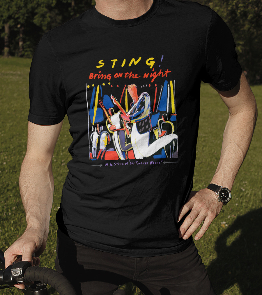 STING Bring On The Night M. Le Sting Et Les Tortues Bleus T-Shirt