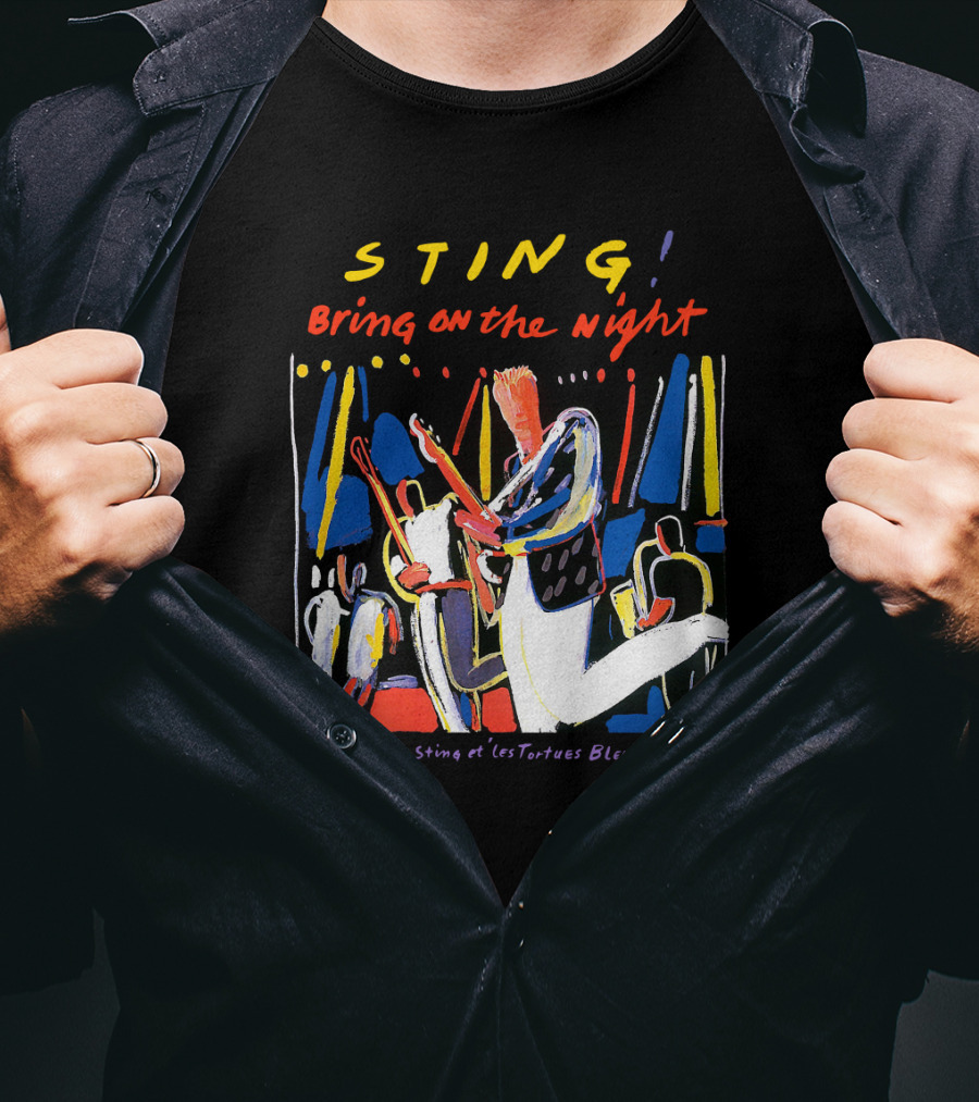 STING Bring On The Night M. Le Sting Et Les Tortues Bleus T-Shirt