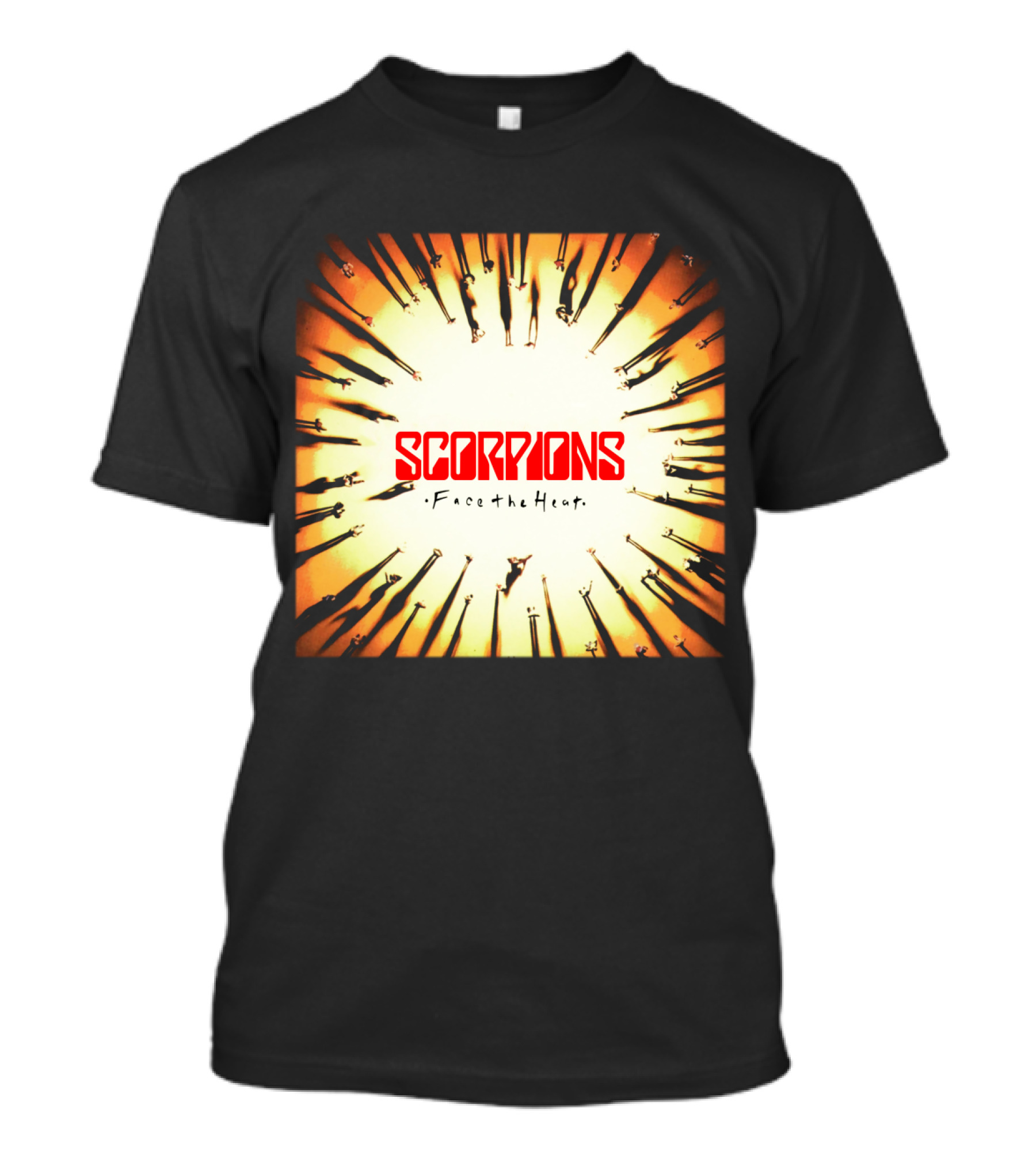 Scorpions Face The Heat Shadow Silhouettes Circle T-Shirt