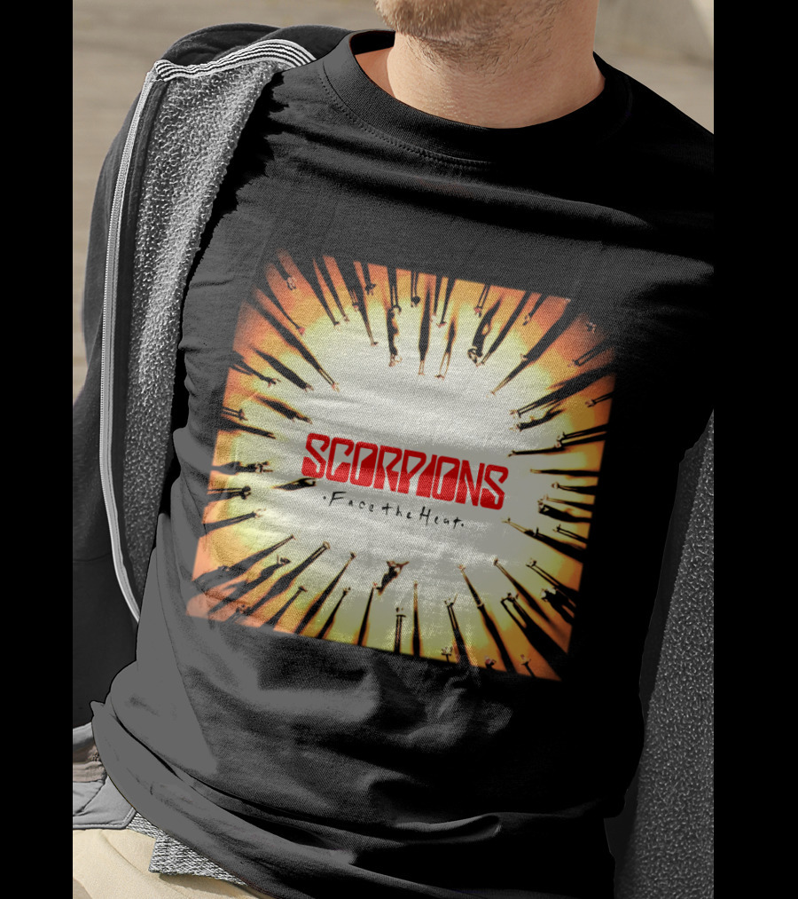 Scorpions Face The Heat Shadow Silhouettes Circle T-Shirt