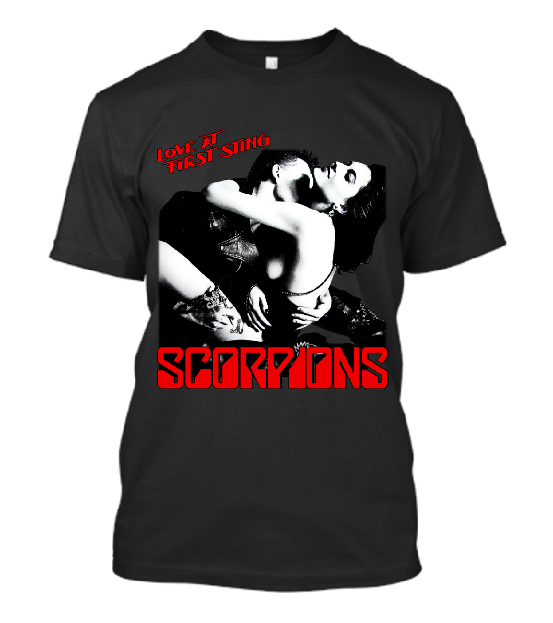 Scorpions Love At First Sting Romantic Embrace T-Shirt