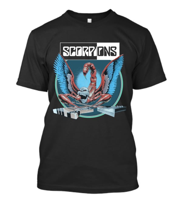 Scorpions Rock Band Winged Scorpion With Guitars T-Shirt