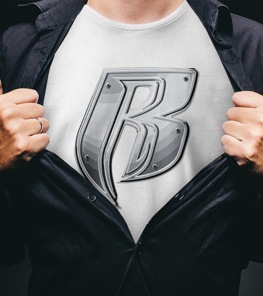 'RRD Chrome Metallic Letter B Logo' T-Shirt