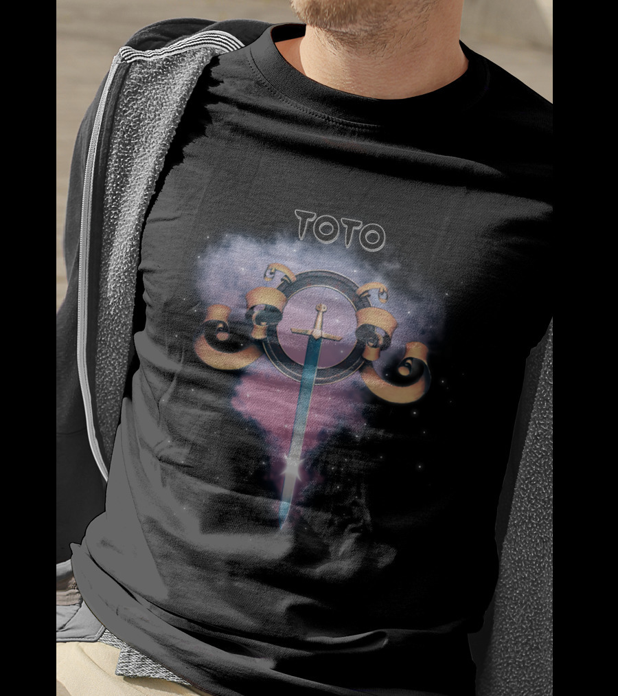 TOTO 07 Legend The Best Of Toto Sword And Cosmic Scroll T-Shirt