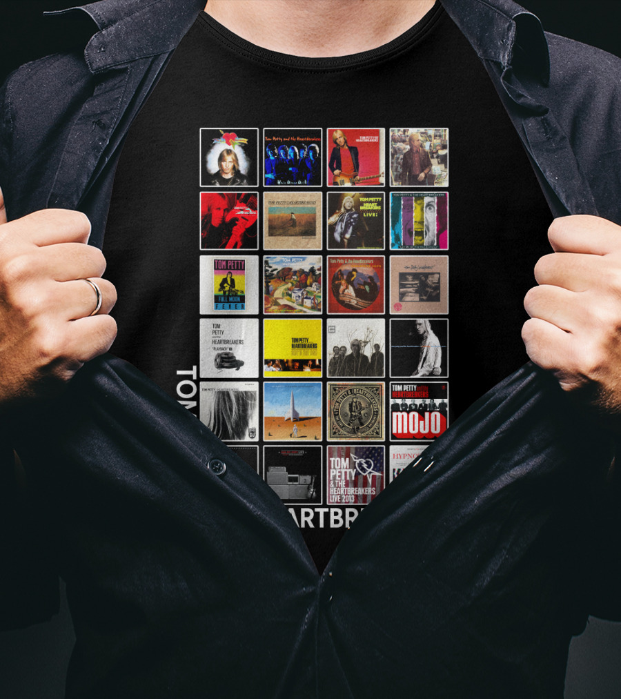 Tom Petty & The Heartbreakers Album Collection T-Shirt