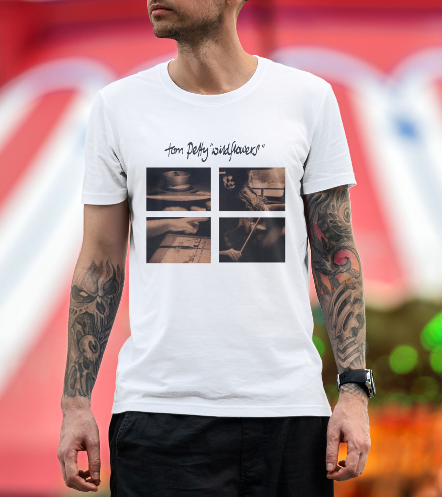 Tom Petty Wildflowers Album Four Sepia Photos T-Shirt