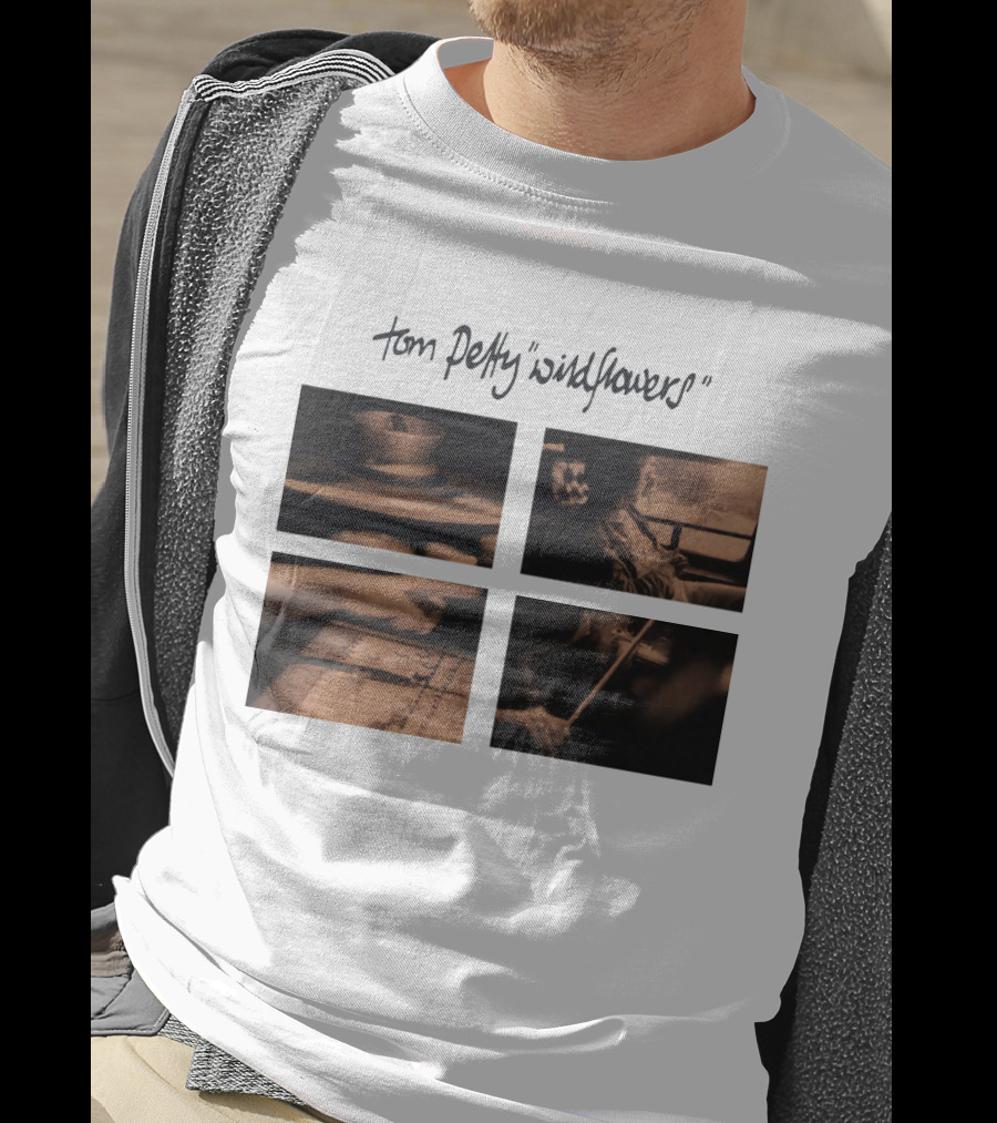 Tom Petty Wildflowers Album Four Sepia Photos T-Shirt