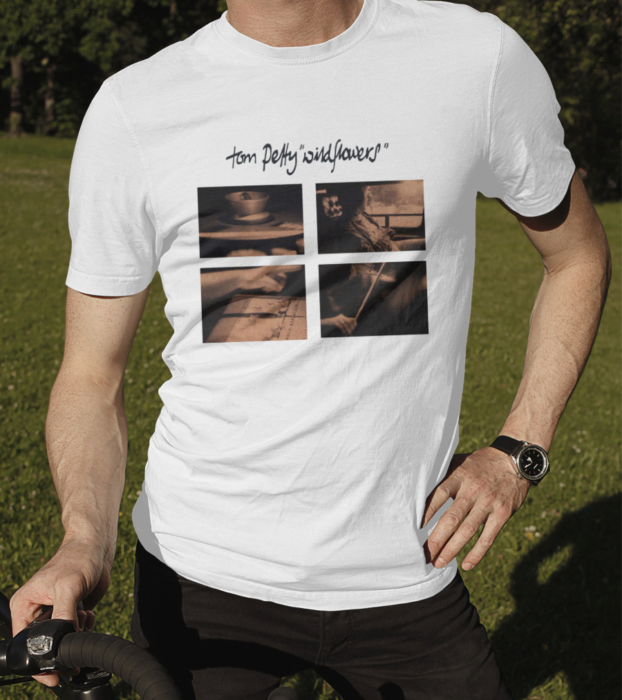 Tom Petty Wildflowers Album Four Sepia Photos T-Shirt