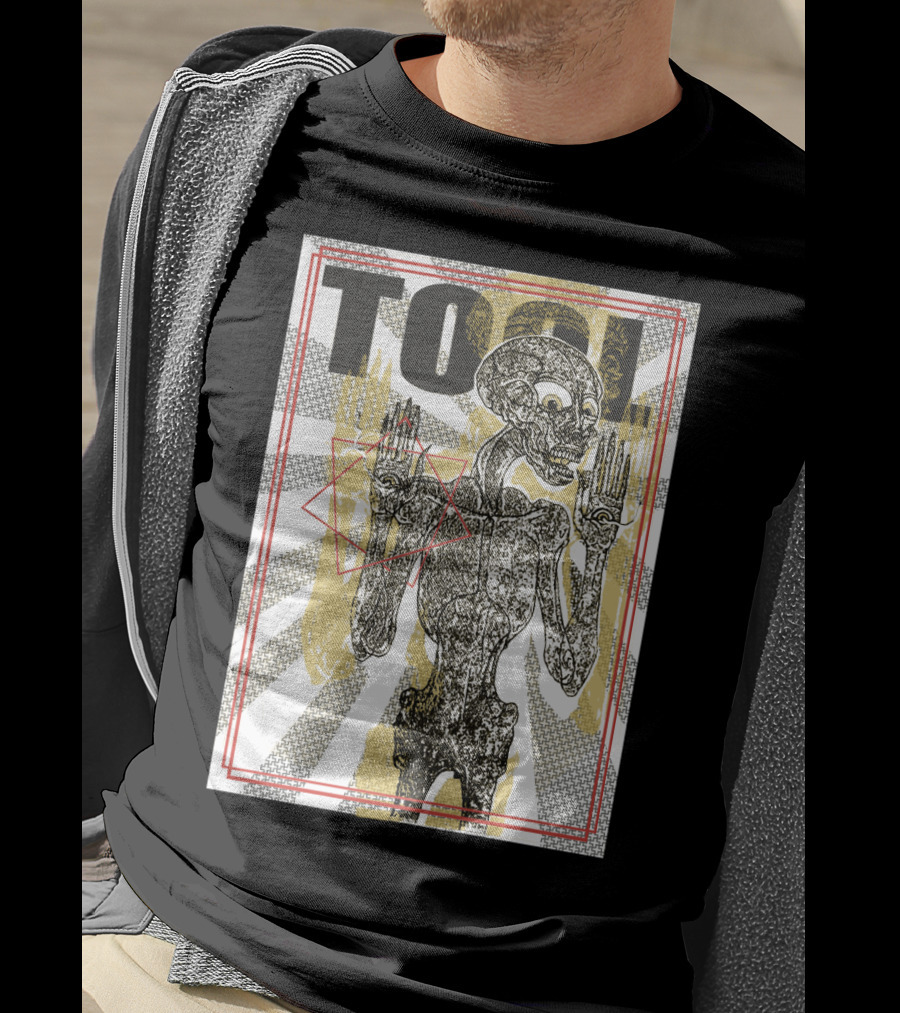 Tool Skeletal Figure Geometric Patterns T-Shirt