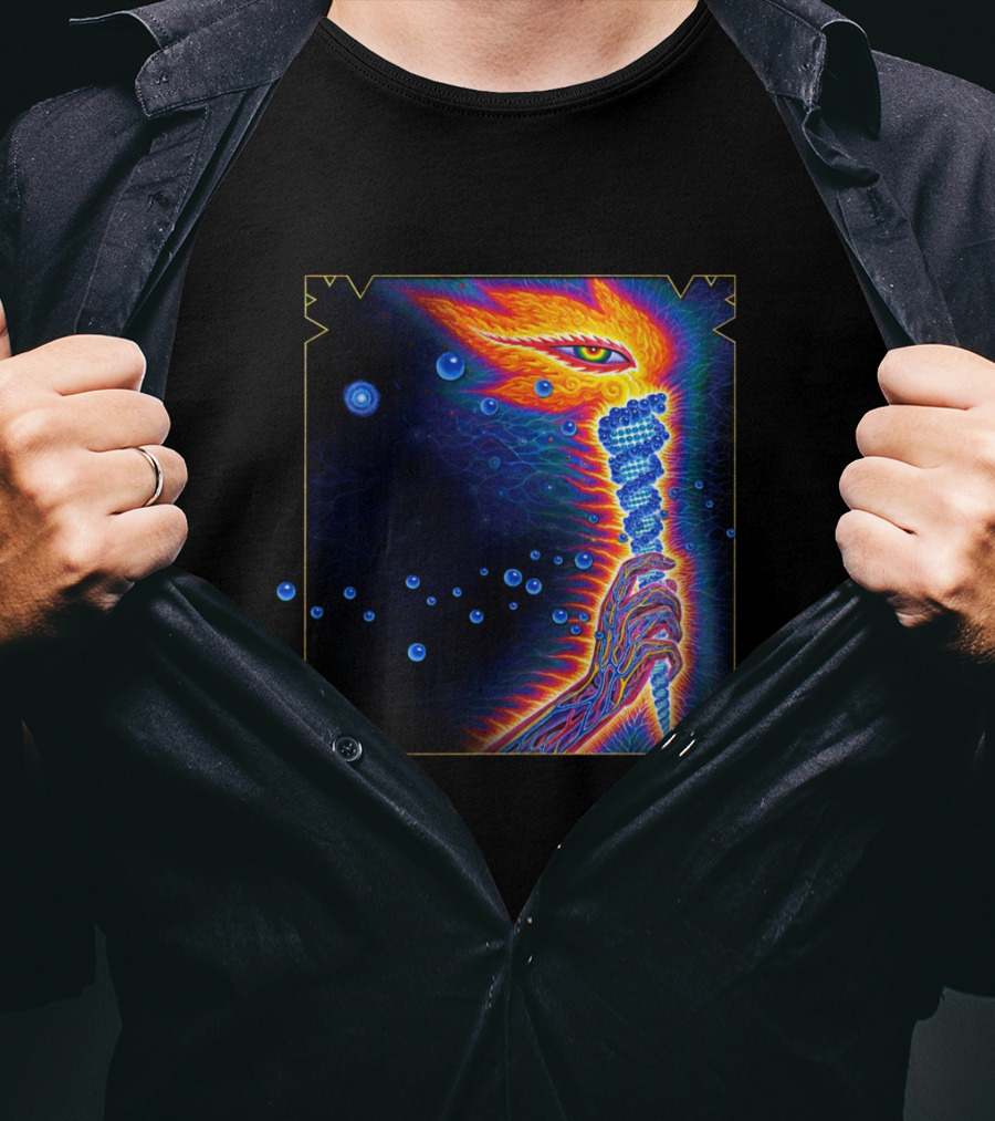 Psychedelic Visionary Art With Vibrant Cosmic T-Shirt