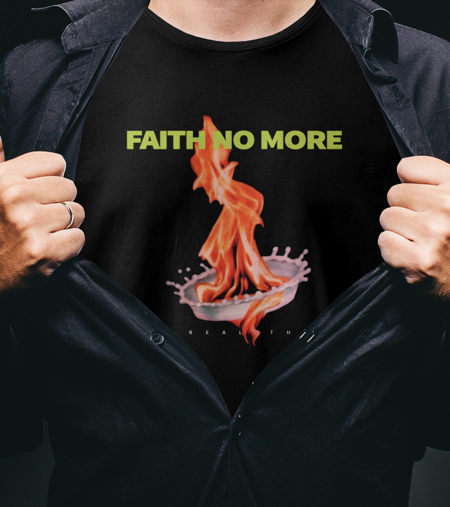 Faith No More The Real Thing Flaming Water Splash T-Shirt