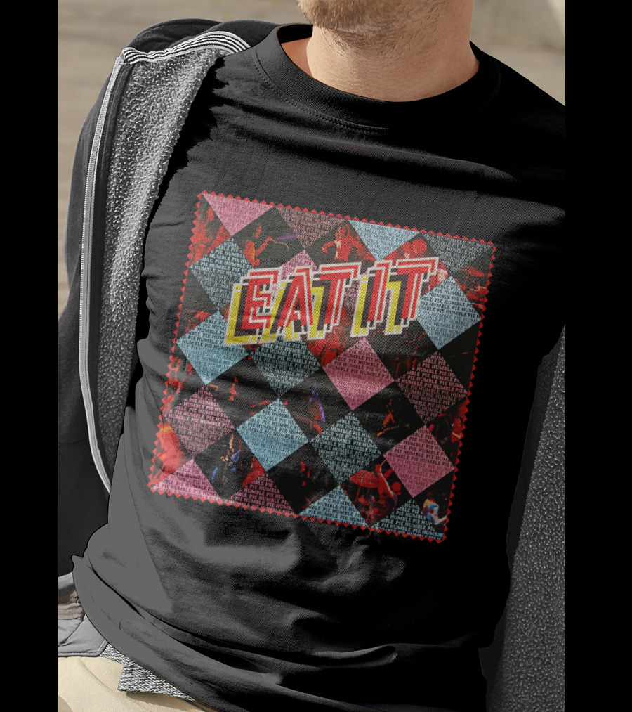 HBP 05 Eat It Vintage Checkerboard Music T-Shirt