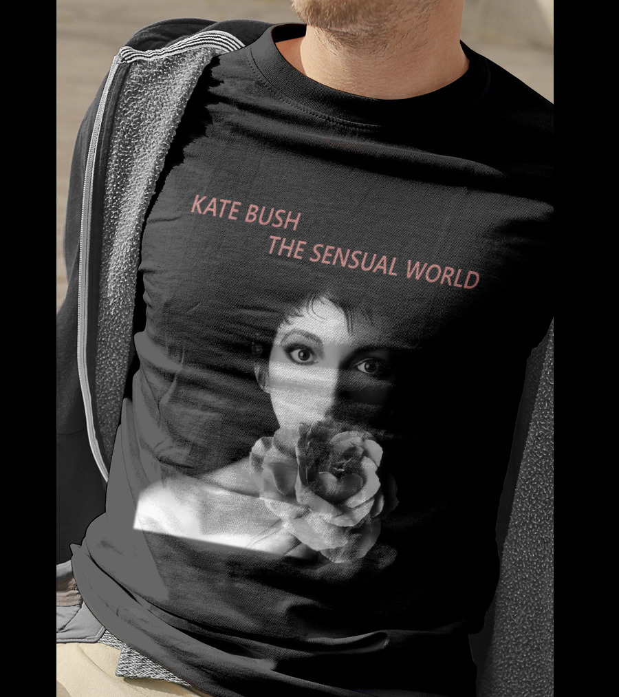 Kate Bush The Sensual World Iconic Album Cover Rose T-Shirt