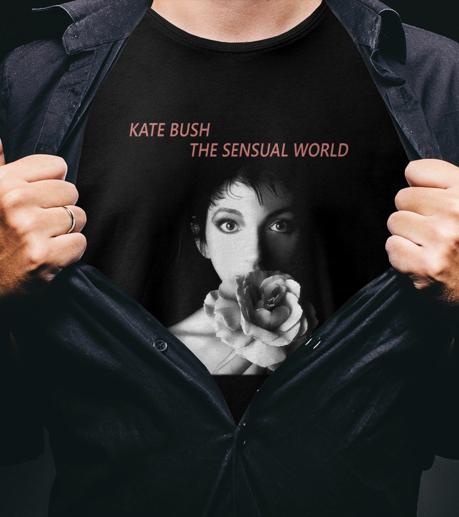 Kate Bush The Sensual World Iconic Album Cover Rose T-Shirt