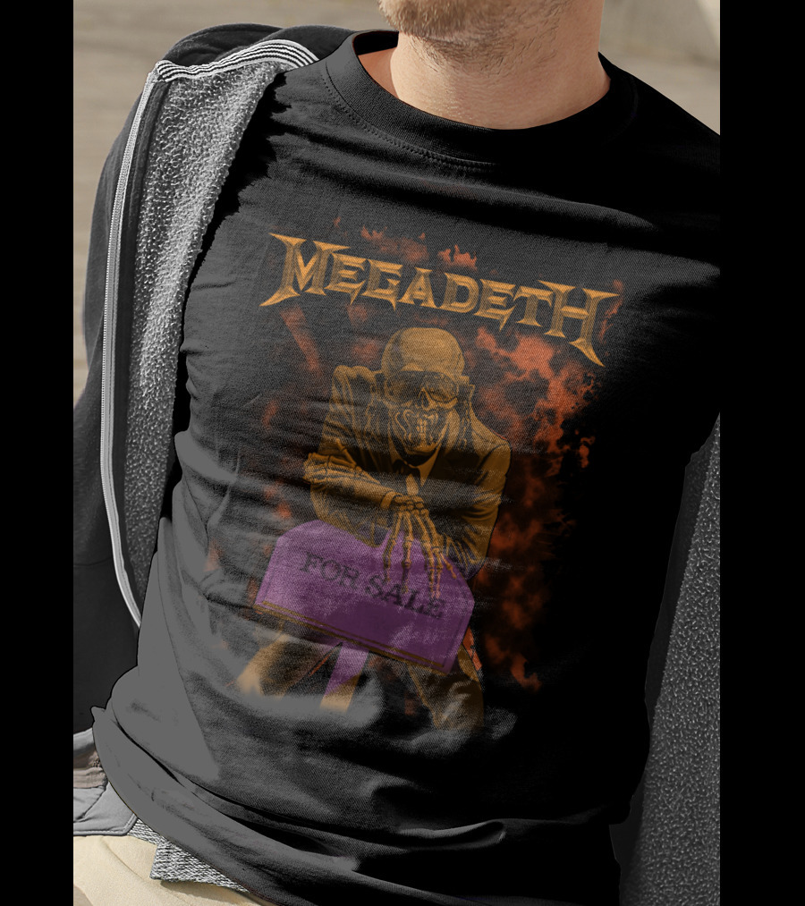 Megadeth MGD 02 Peace Sells For Sale Skeleton T-Shirt