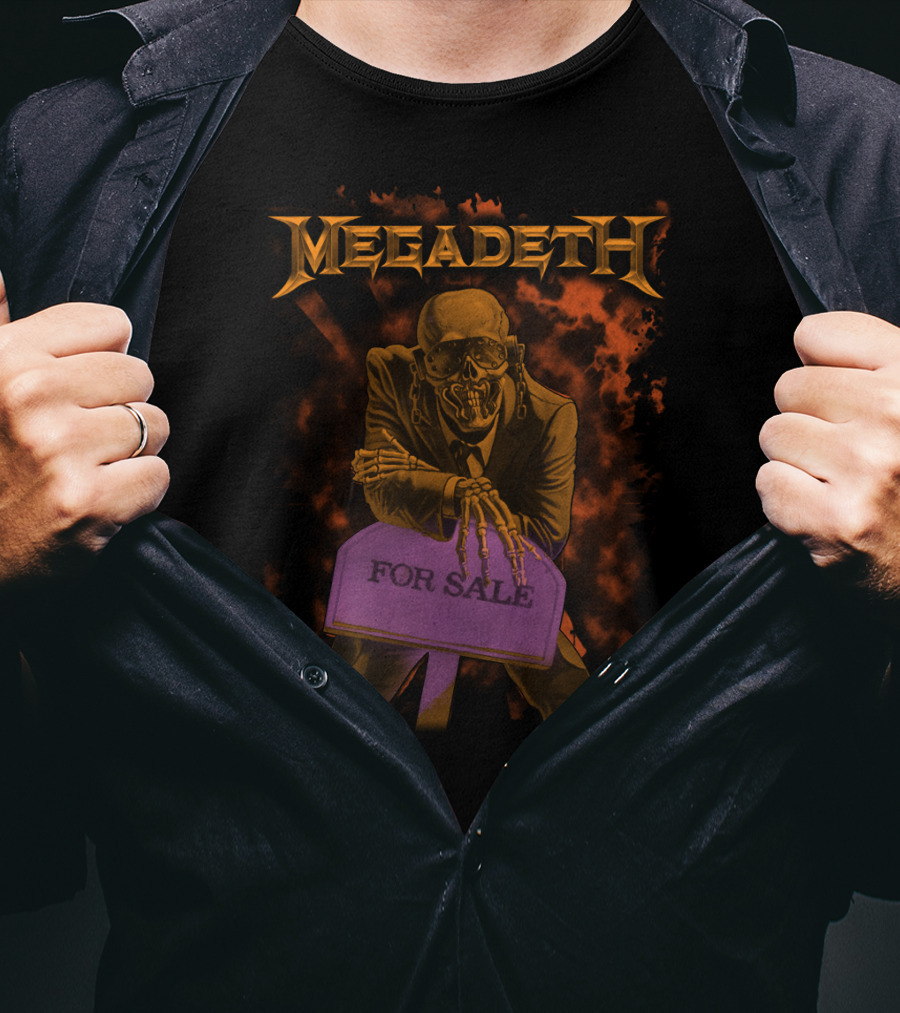 Megadeth MGD 02 Peace Sells For Sale Skeleton T-Shirt