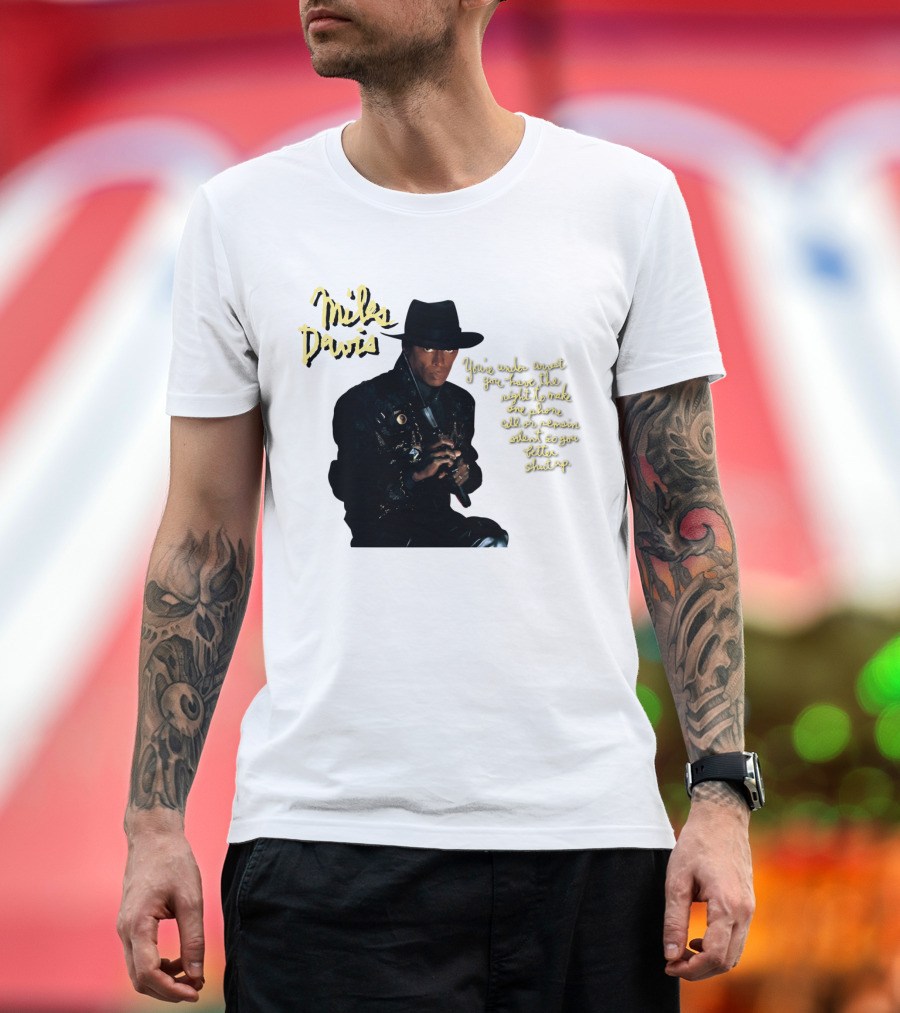 Miles Davis You're Under Arrest Silent Rights Warning T-Shirt