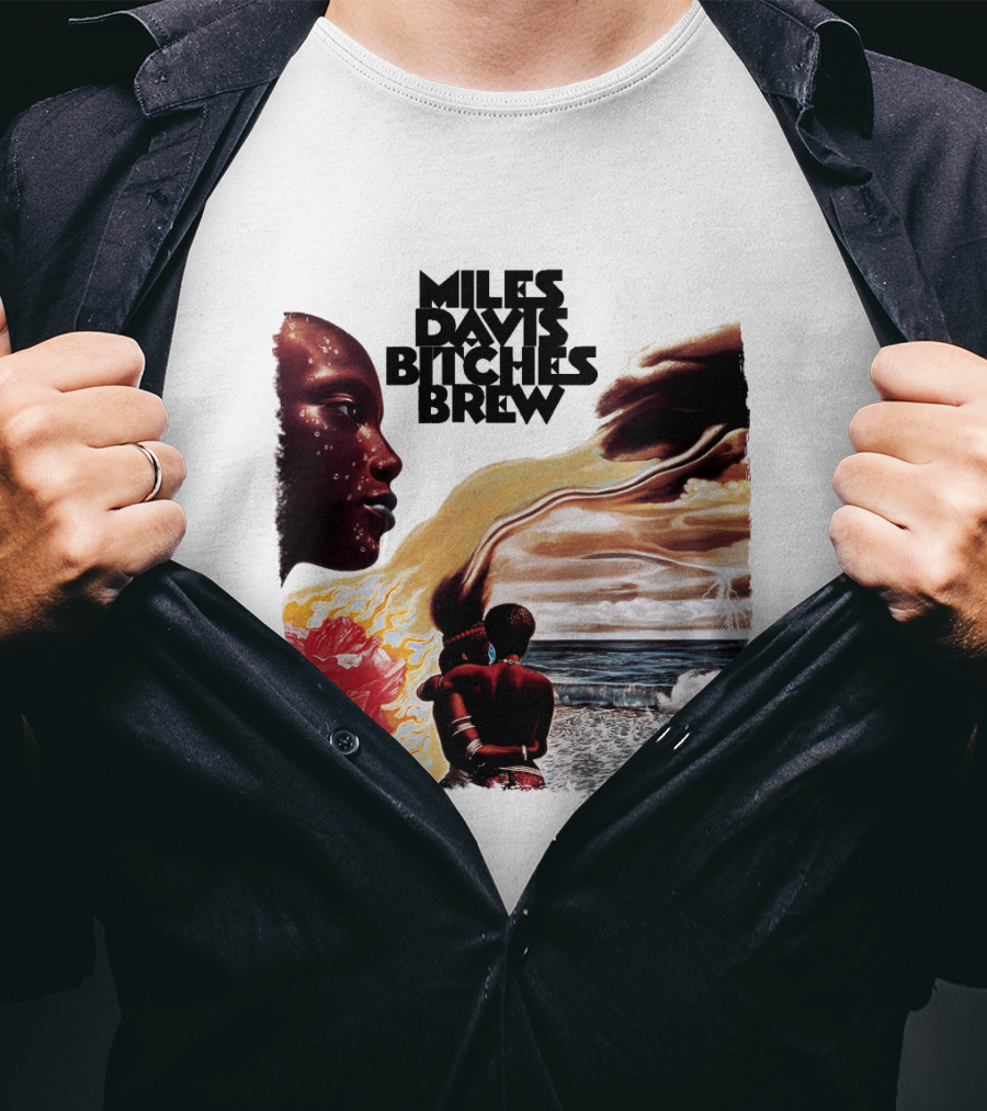 Miles Davis Bitches Brew Album Art Ocean And Figures T-Shirt