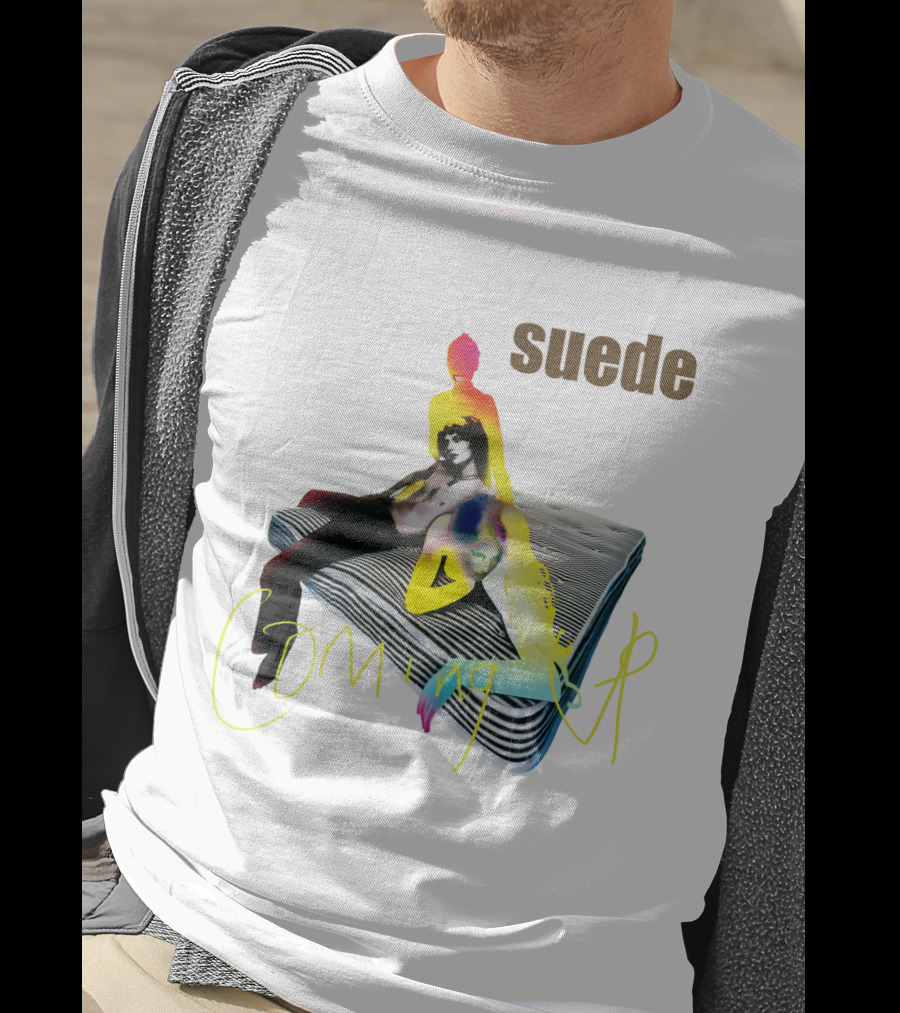 Suede Coming Up Album Cover Sde 06 Multicolored Figures On Mattress T-Shirt