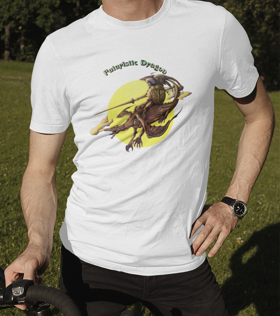 Futuristic Dragon Warrior Riding Sky Beast T-Shirt